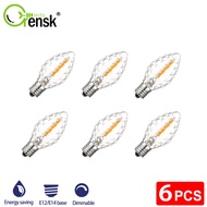 6 Pcs C7 Led Christmas Lights Bulb Vintage filament Led Lamp E12 E14 LED Replacement Bulbs 0.5W Equi