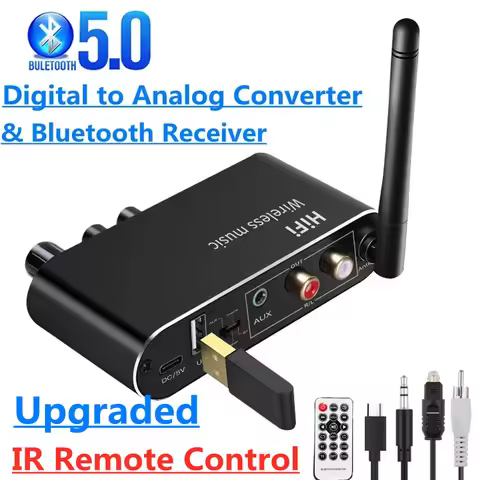 Digital to Analog Audio DAC Converter Adapter Digital SPDIF Optical Coaxial to 3.5mm 3.5 AUX Jack RC
