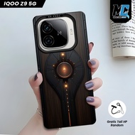 IQOO Z9 5G Premium Hologram IMD Casing - Softcase IMD hybrid Wood Motif Aesthetic UV Printing IQOO Z