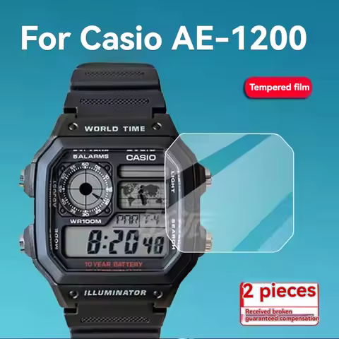For Casio AE1200 AE-1200 AE-1200WH Full Screen H-D Film AE-1300 Anti Scratch Wear Resistant Transpar