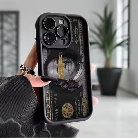Dollar Bill Illustration Phone Case for IPhone 16 15 14 13 12 11 Pro Max XR XS 7 8 15 16 Plus Graphi
