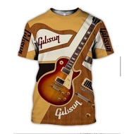Gibson less Paul Guitar Fender Drifit Fullprint T-Shirt Round Collar Comfortable Fullprinting