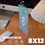 ACRYLIC TABLE NUMBER / TENT CARD / TENT HOLDER 8 X 12 CM