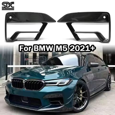 M5 Real Dry Carbon Fiber Front Air Intake Ducts For BMW M5 F90 2021-2023 Competition Forged Carbon F