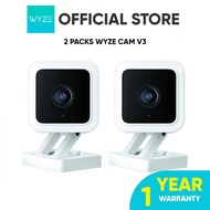 WYZE Cam V3 With Color Night Vision Cctv Camera 1080p Hd Indoor Outdoor Video 2 Way Audio Packs