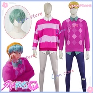 SAJA BOYS BABY Outfits KPOP DEMON HUNTERS Cosplay Costume Pink Tops Wig Set BABY SAJA Roleplay Outfi