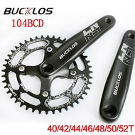 BUCKLOS 104 bcd Crankset 40T 42T 44T 46T MTB Mountain Bike Crank Chainring 48T 50T 52T Crank Set