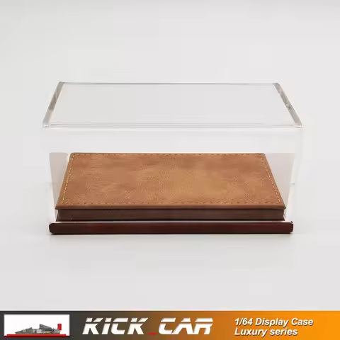 1/64 Display Case Box For Diecast Model Car Handmade Acrylic Storage Box High-grade Leather Flannele