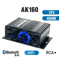 Hifi Mini Stereo Car Amplifier Treble Bass Booster - Ak170 - Black / 400w Amplifier Power Speaker Full Bass Subwoofer Bluetooth Mini Full Bass Murah Mini / Kit Ampli Hifi Mini Stereo Car Amplifier Treble Bass Booster