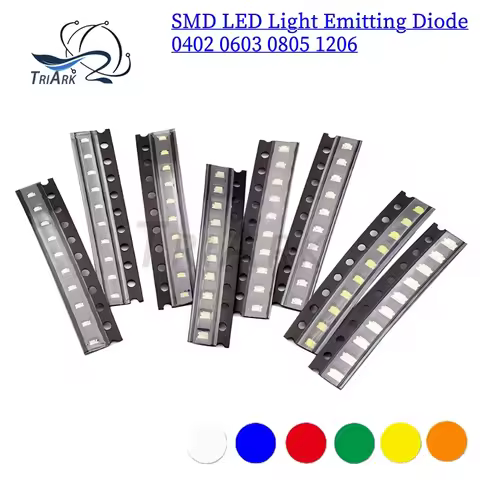 100pcs SMD LED 0402 0603 0805 1206 white red blue yellow green orange High brightness LED Light Emit