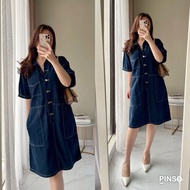 X Miya Denim Dress Denim Button Dress/