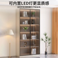 WJBookcase Integrated to Top New Chinese Bookcase Light Luxury High-End Wine Cabinet with Glass Door Display Cabinet Ent