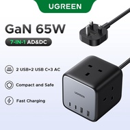 UGREEN 65W 7-in-1 GaN Charging Station  Multifunctional Socket Compact Power Strip with 3 AC Outlets