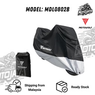 Motowolf MDL0802B Motorcycle Cover Durable Waterproof Lightweight 210D [Penutup Motosikal]