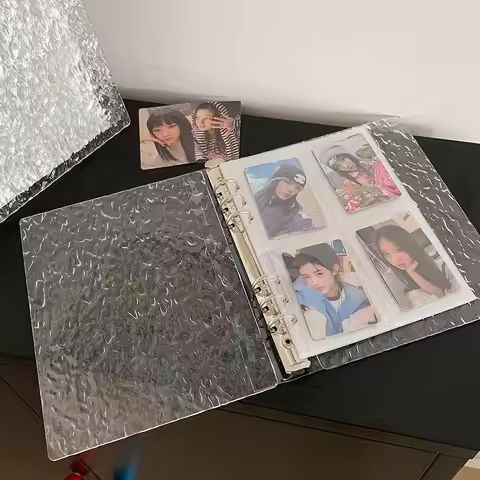 High Quality A5/A8 Photocards Holder Loose Leaf Design Transparent Idol Card Collection Binder Water