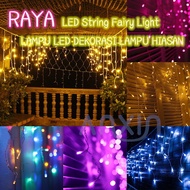 LED Curtain Lights 4M/6M/10M 96/200/250 led Waterproof Fairy String light Garland Outdoor Wedding Pa