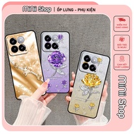 Xiaomi 14 / 14 Pro case printed with beautiful flowers and cute horses embossed