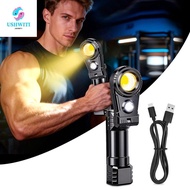 MLINX Gym Lamp, 2-Color Light Source 180° Foldable  Lighting, Flashlight  Base Multi-Functional Rech