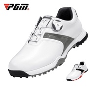 PGM Black Genuine Leather Golf Shoes Mens Waterproof Men England Style Anti-Skid Breathable Sneakers Casual Bussiness