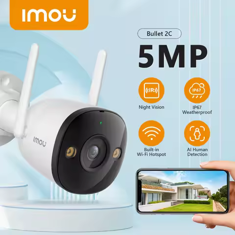 IMOU Outdoor Bullet 2C 5MP Wifi Camera Weatherproof AI Human Detection Outdoor Surveillance ip Camer