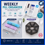 SG Med Box Portable Medicine Case Box 7 Days Weekly Travel Pillbox