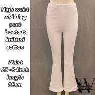 high waist pants botcut seluar bootcut palazzo knitted fit to m-l ( Freesize) wide leg pants legging