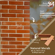 Bata Tempel Expose Natural Merah