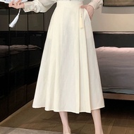 Spring Mid-Length Skirt Chinese Style Chinese Style Pony Skirt Jacquard High Waist Classy Slimmer Lo