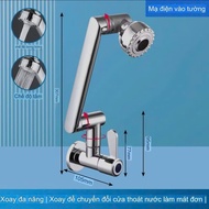 Vòi rửa bát rửa chén lạnh cắm tường khớp nối ổ bi quay 360 độ 2 chế độ nước GIORMANI VRB911