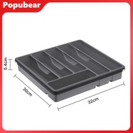 Kitchen Flatware Utensil Holder with Lid 6 Compartments Drawer Countertop Chopstick Spoon Fork Cutte