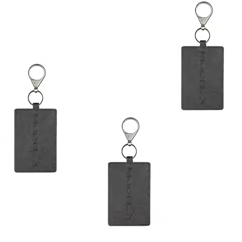Precision 3X Key Card Holder For Tesla Model 3, Anti-Dust Light Leather With Keychain For Tesla Mode
