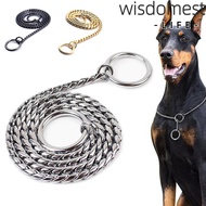 WISDOMEST Pet Pincher Chain For Small Medium Large Dogs Pet Training Supplies Pet Show Collar Snake 