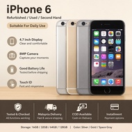 IP6 Refurbished Used Smartphone 16GB 32GB 64GB 128GB Second Hand Phone Malaysia Delivery COD Install
