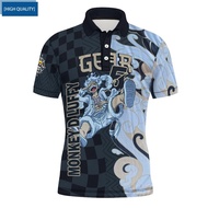 Retro Collar Jersey Luffy Gear 5 Jersey Anmie One Piece Below Men Full Sublimation Tshirt Retro Coll