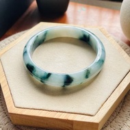 兔寶手鐲 - 晨間漫舞|白底藍飄花、冰糯種、平安鐲、手圍19.5-20