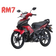Cover Set Yamaha LC135 V7 ( RM7 RED ) 100% HLY Original Yamaha LC 135