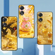 Oppo A18 4G / A38 4G / A58 4G 5G / A78 4G 5G / A98 5G case printed with unique horse and horse fortu