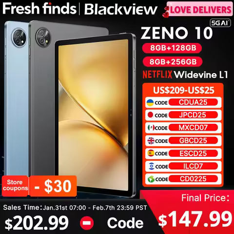 【World premiere】Blackview Zeno 10 5G AI Tablet 11-inch FHD+ 90Hz Display Widevine L1 Quad Speakers 8