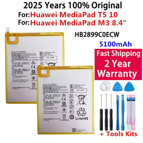 100% Replacement Tablet Battery For Huawei MediaPad M3 8.4" MediaPad T5 10 AGS2-L09 AGS2-W09 AGS2-L0