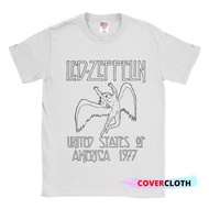 Zeppelin 1977 White Led Band T-Shirt