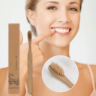 1Pc Bamboo Charcoal Toothbrush Natural Disposable Biodegradable Toothbrush Bamboo Eco Soft Hair Colo