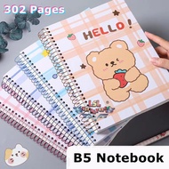 [R-601] LSL GIFTS B5 Size Notebook 302 Pages Hard Cover Horizontal Line Journal Book 151 Sheets Pape