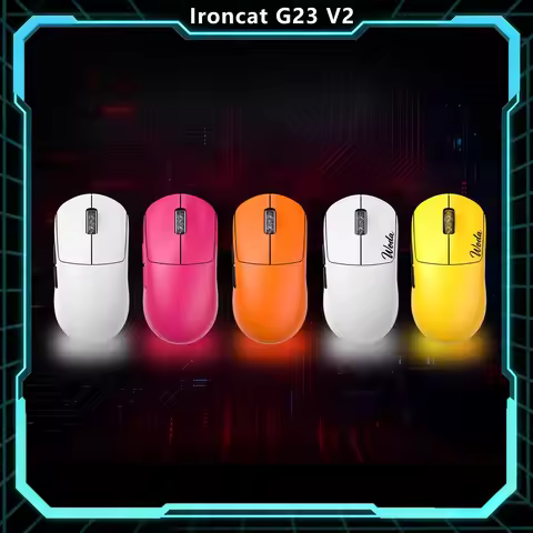 Incott G23 V2 Hot Swappable Switch Wireless Gaming Mouse 8K Tri-Mode Bluetooth Lightweight Ergonomic