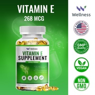 Wellness Vitamin E Capsules Vitamin E 4,000IU Natural Antioxidant Immune System Skin Whitening Nail,