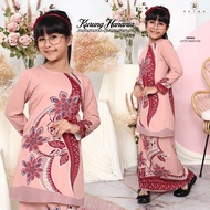 KURUNG HANANIA KIDS Baju Kurung Budak Perempuan Muslimah Raya 2022 Ready Stock Kurung Bercorak Kanak