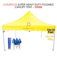 Yellow 10x10 Feet Luxurious Super Heavy Duty Foldable Canopy Tent Gazebo Folding Portable Tent