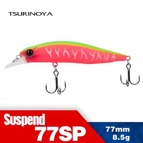 TSURINOYA Jerkbait DW101 77mm 8.5 Suspending Minnow Fishing Lure 77SP Artificial Hard Baits Movement