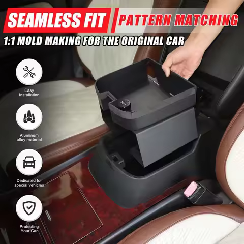 For 2007-2014 Cadillac Escalade armrest box safe, central password box, privacy storage box, aluminu