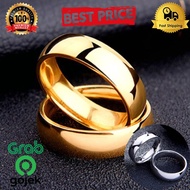 cincin pria wanita emas perak polos premium / cincin couple kawin c352 - silver 7