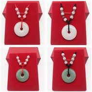 【现货】Artificial Jade Guanyin Buddha Jewelry Pendant Benming Year Men Women Couples Children Red Black